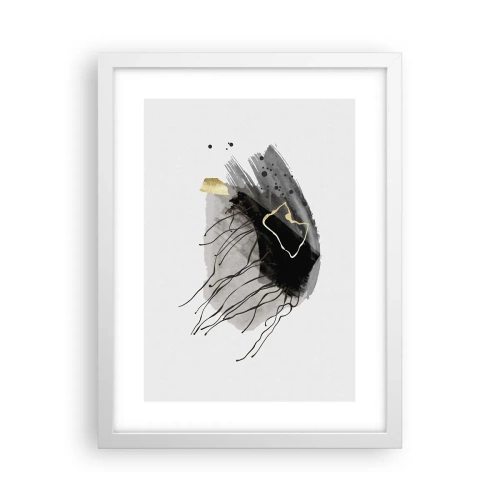 Affisch i vit ram - I svart och guld - 30x40 cm