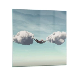 Glastavla - Bild på glas - Stundens salighet - 50x50 cm