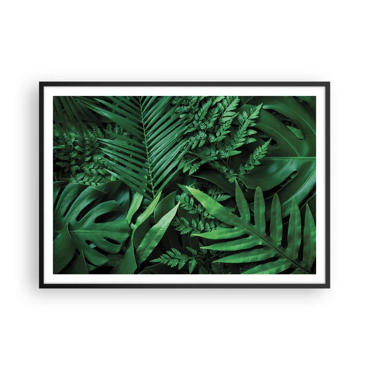 Affisch i svart ram - Omgärdade av grönskan - 100x70 cm