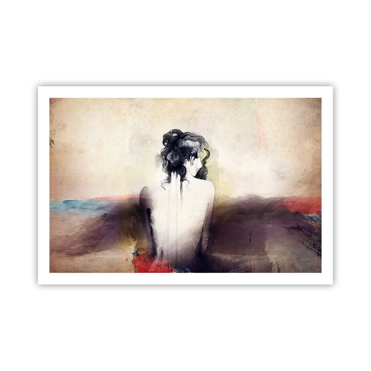 Affisch - Moderata linjer, ovala former - 91x61 cm