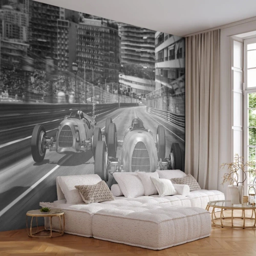 Självhäftande Fototapet Deluxe Sticker - För länge sedan i Monte Carlo - Bil, Lopp, Årgång - 100x70 cm