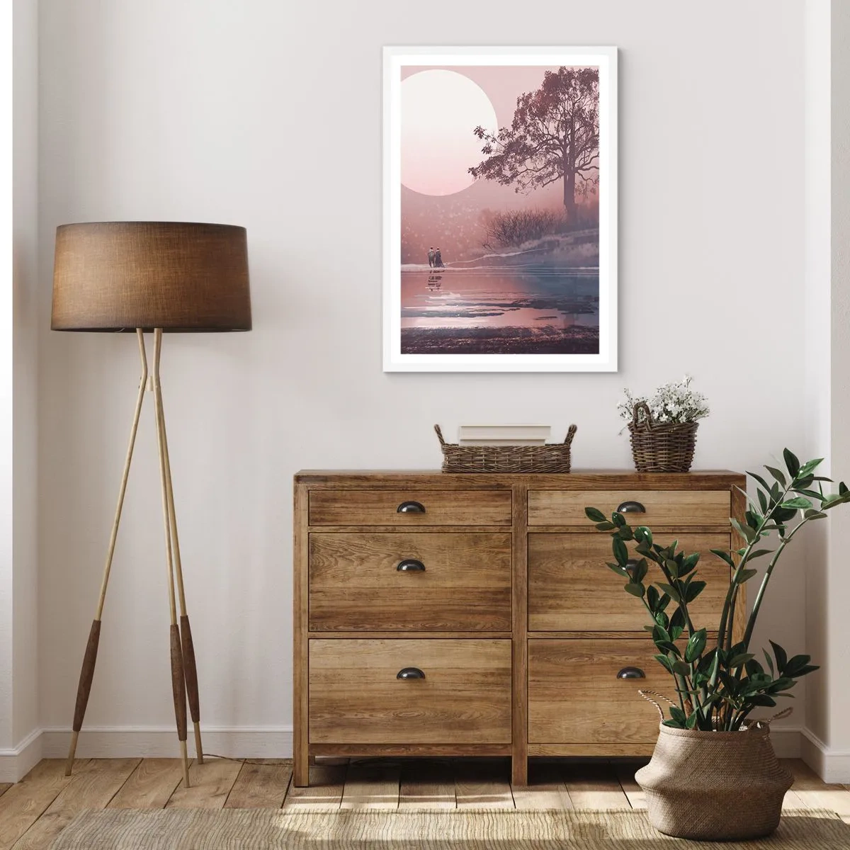 Affisch i vit ram - Nattens under - 30x40 cm