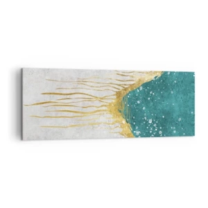 Canvastavla - Bild på duk - Gyllene tidvatten - 140x50 cm