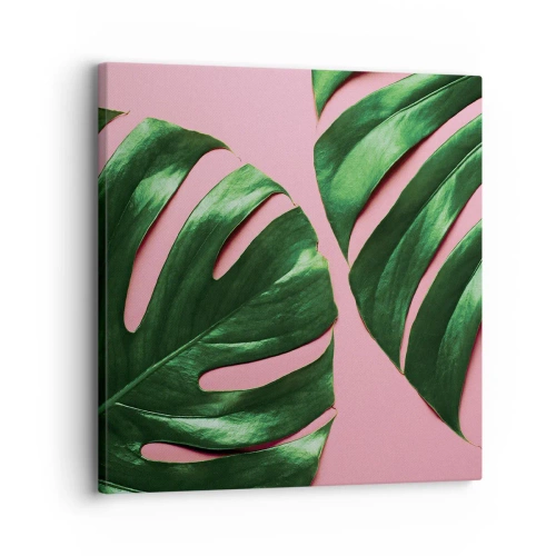 Canvastavla - Bild på duk - Grön rendez-vous - 30x30 cm