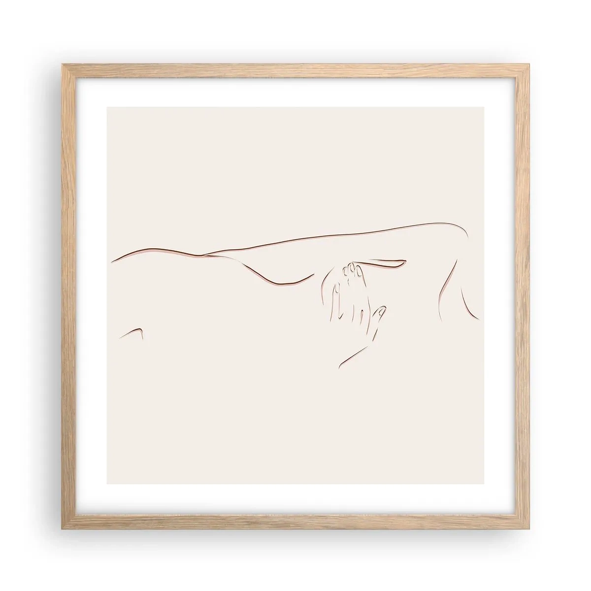 Affisch i ram av ljusek - Begärans form - 50x50 cm