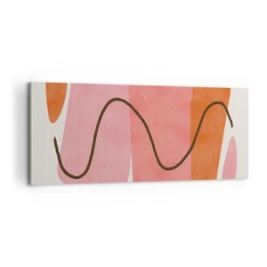 Canvastavla - Bild på duk - Formernas mjuka rörelse - 100x40 cm