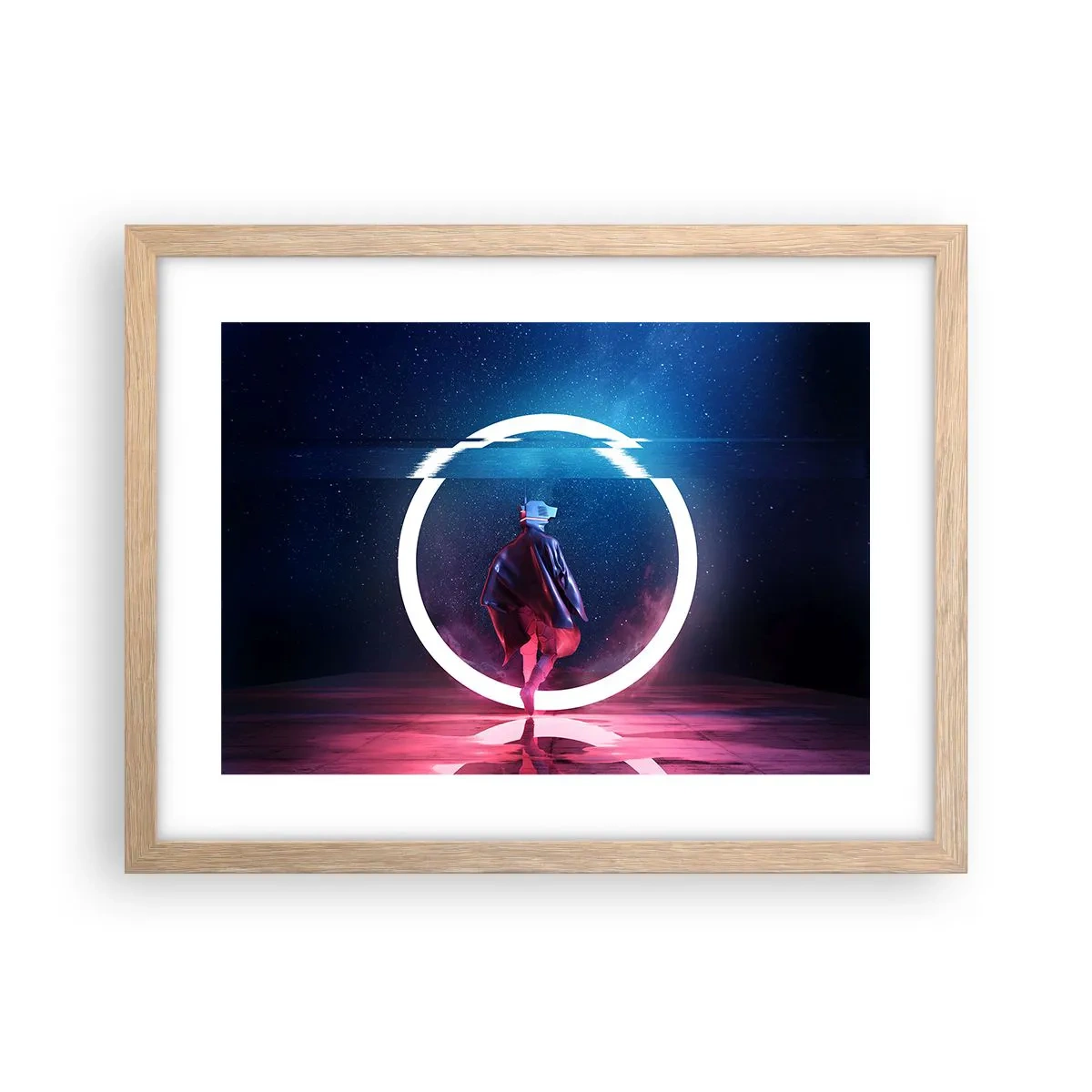 Affisch i ram av ljusek - Mellan världar - 40x30 cm