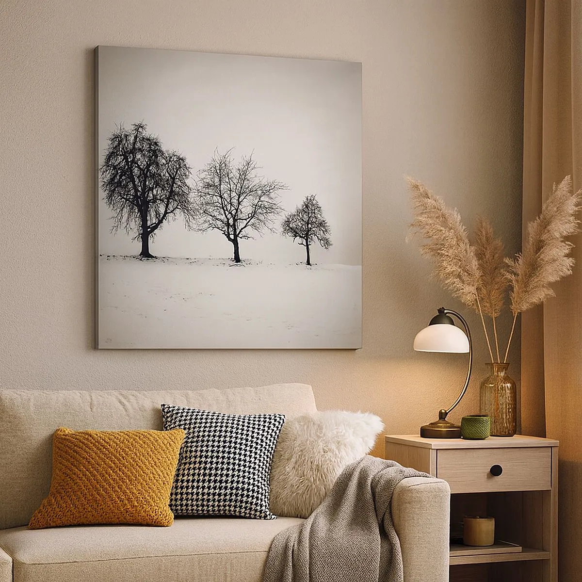 Canvastavla - Bild på duk - Vad drömmer de om? - 30x30 cm