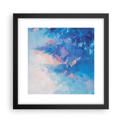 Affisch i svart ram - Vinterabstraktion - 30x30 cm