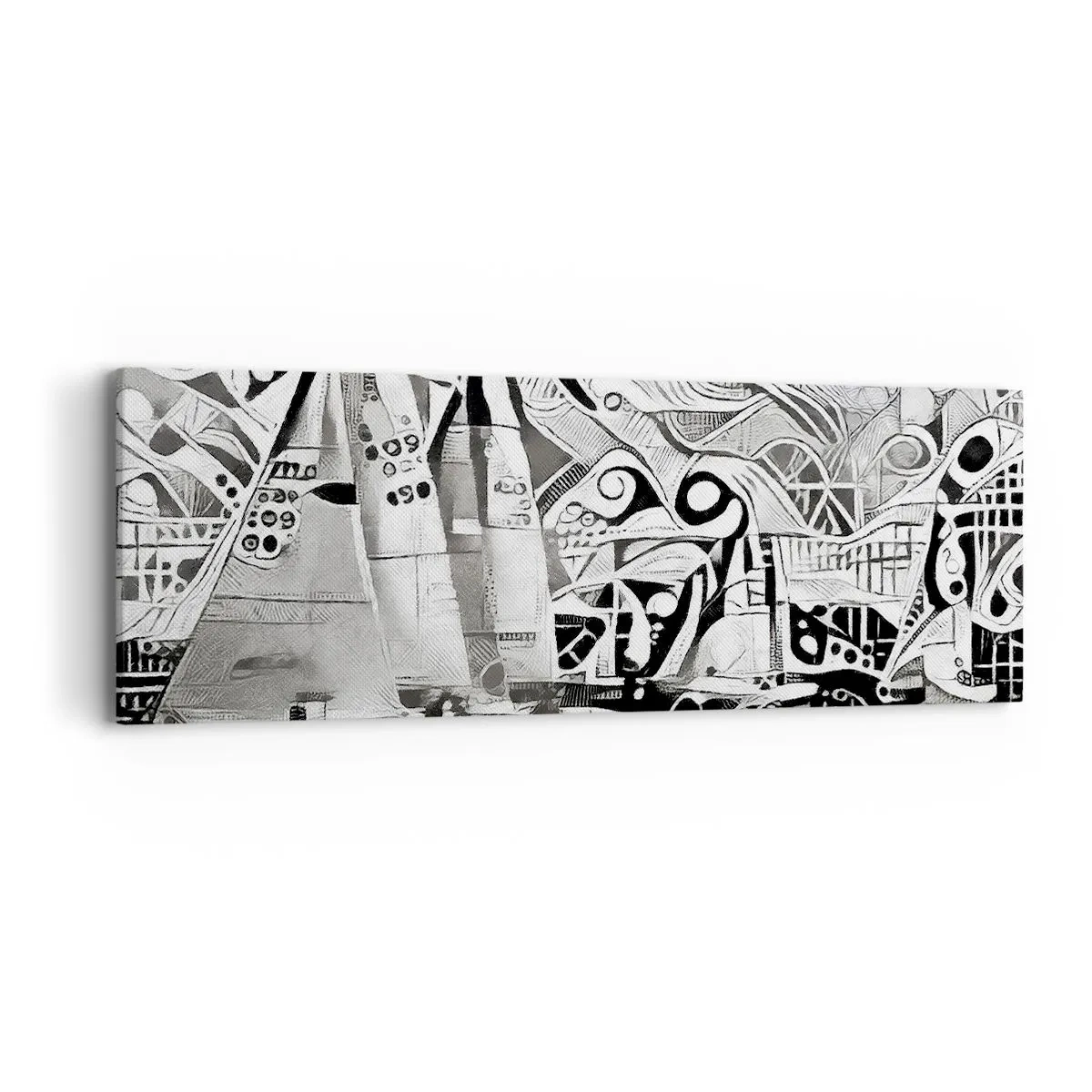 Canvastavla - Bild på duk - Mellan vågorna - 90x30 cm