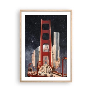 Affisch i ram av ljusek - Alltid i centrum - 50x70 cm