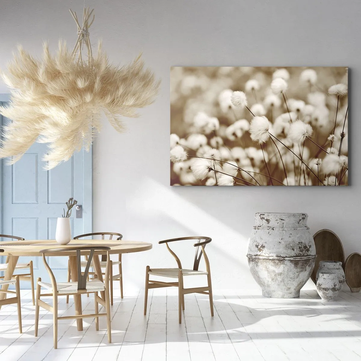 Canvastavla - Bild på duk - Fluffig åkermark - 100x70 cm