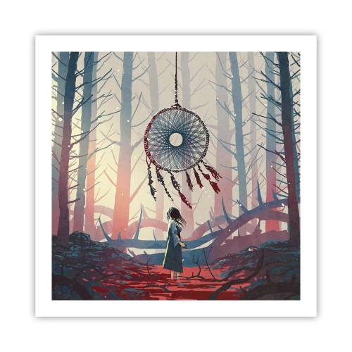 Affisch - Hemlighetsfull ritual av lyckan - 60x60 cm