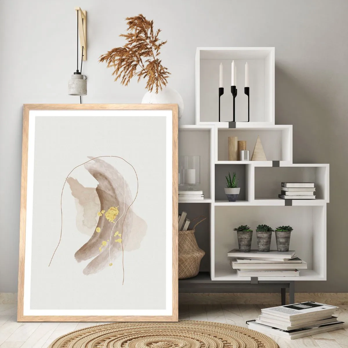Affisch i ram av ljusek - Träffat i rummet - 50x70 cm