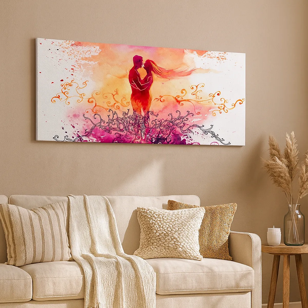 Canvastavla - Bild på duk - Ett hjärta! Så lite behöver jag... - 30x30 cm