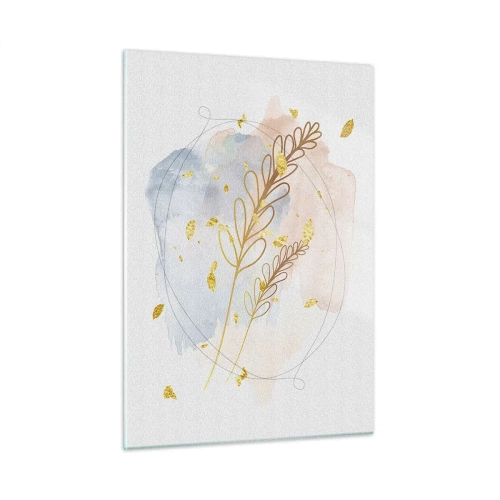 Glastavla - Bild på glas - En gyllene explosion - 50x70 cm