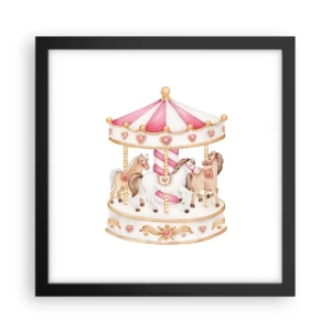 Affisch i svart ram - Barndomens ljuva värld - 30x30 cm