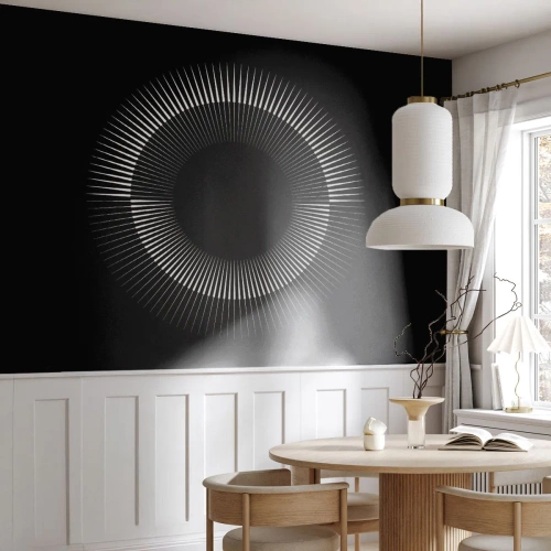 Fototapet Premium Canvas - Svart sol - Mörk, Sol, Hjul - 250x175 cm