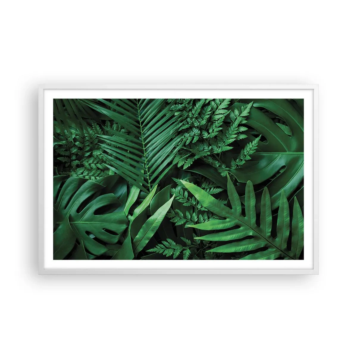 Affisch i vit ram - Omgärdade av grönskan - 91x61 cm