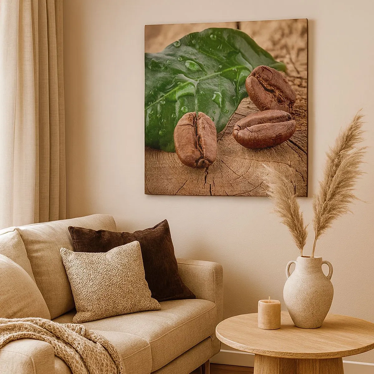 Canvastavla - Bild på duk - Äkta och svart - 30x30 cm