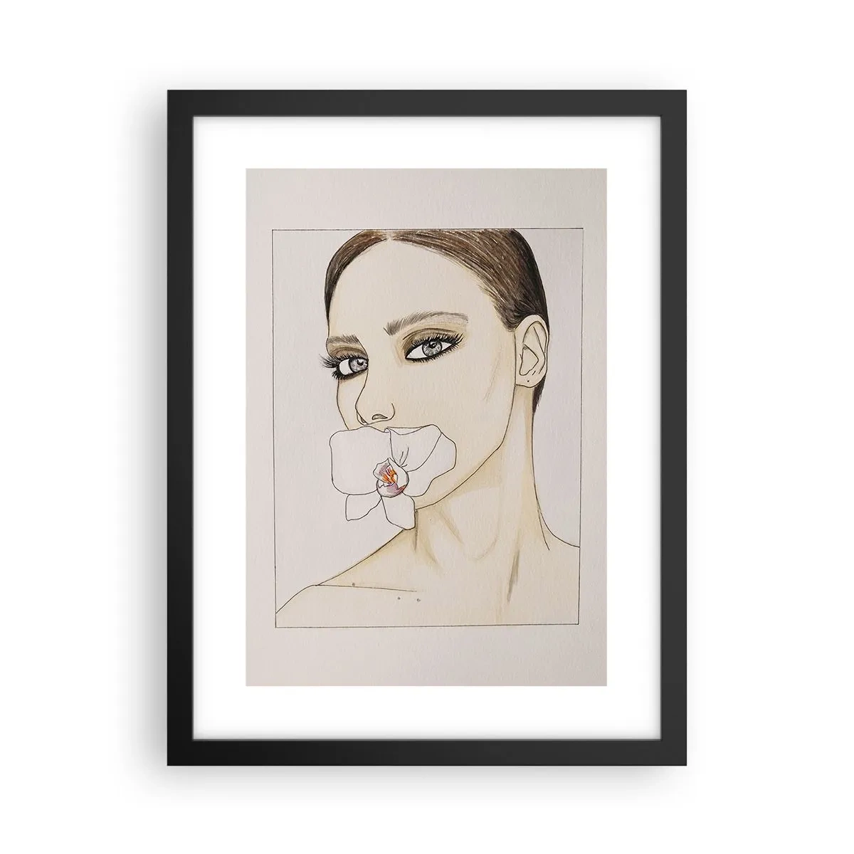 Affisch i svart ram - Elegansens och skönhetens symbol - 30x40 cm