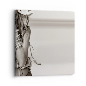 Canvastavla - Bild på duk - Som flickorna brukar - 40x40 cm