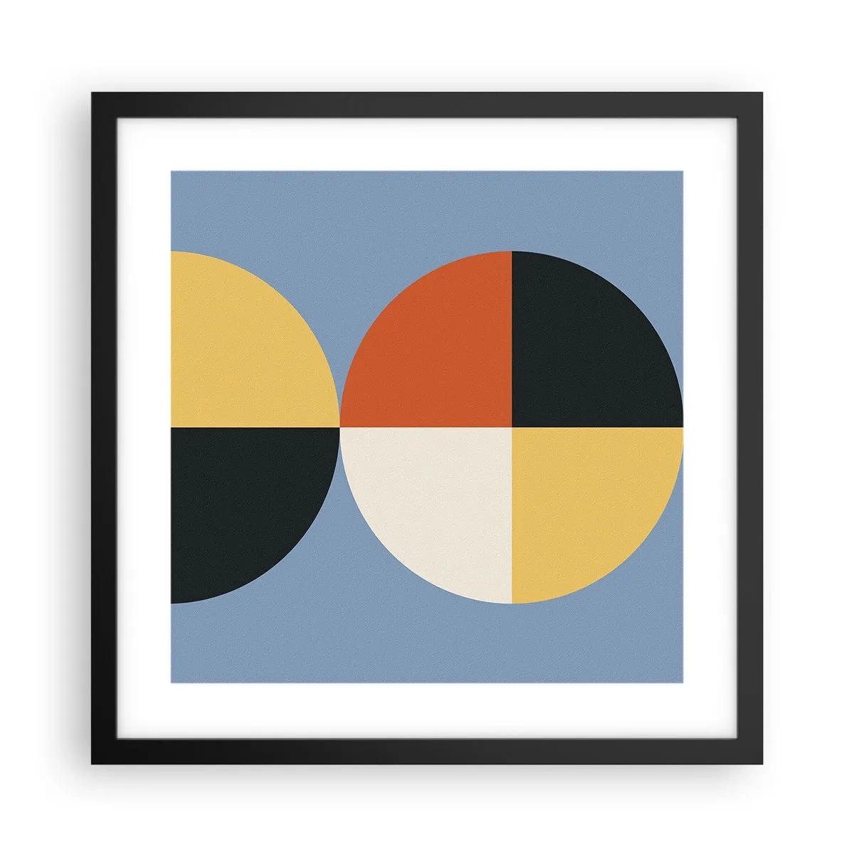 Affisch i svart ram - Titta och räkna - 40x40 cm