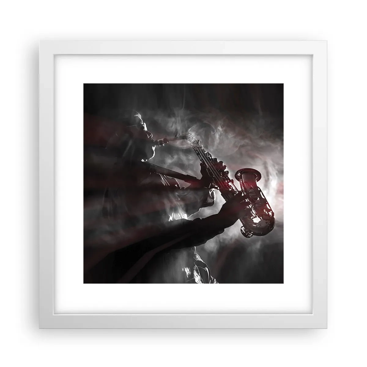 Affisch i vit ram - I jazzens ångor - 30x30 cm