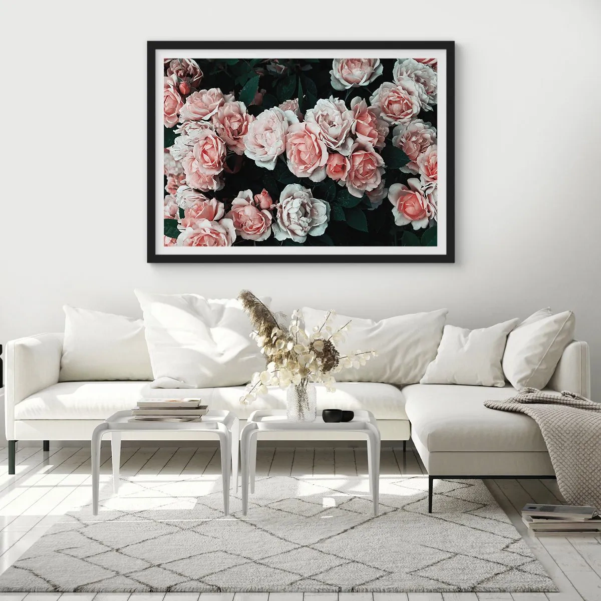 Affisch i svart ram - Rosansamble - 70x50 cm