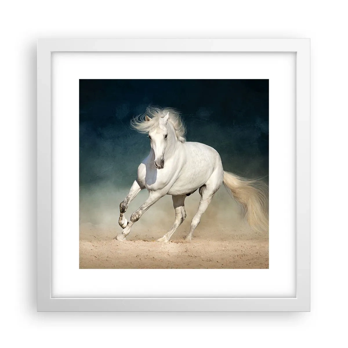 Affisch i vit ram - Frihet i ett rent tillstånd - 30x30 cm