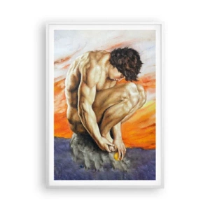 Affisch i vit ram - Försänkt i sig själv - 70x100 cm