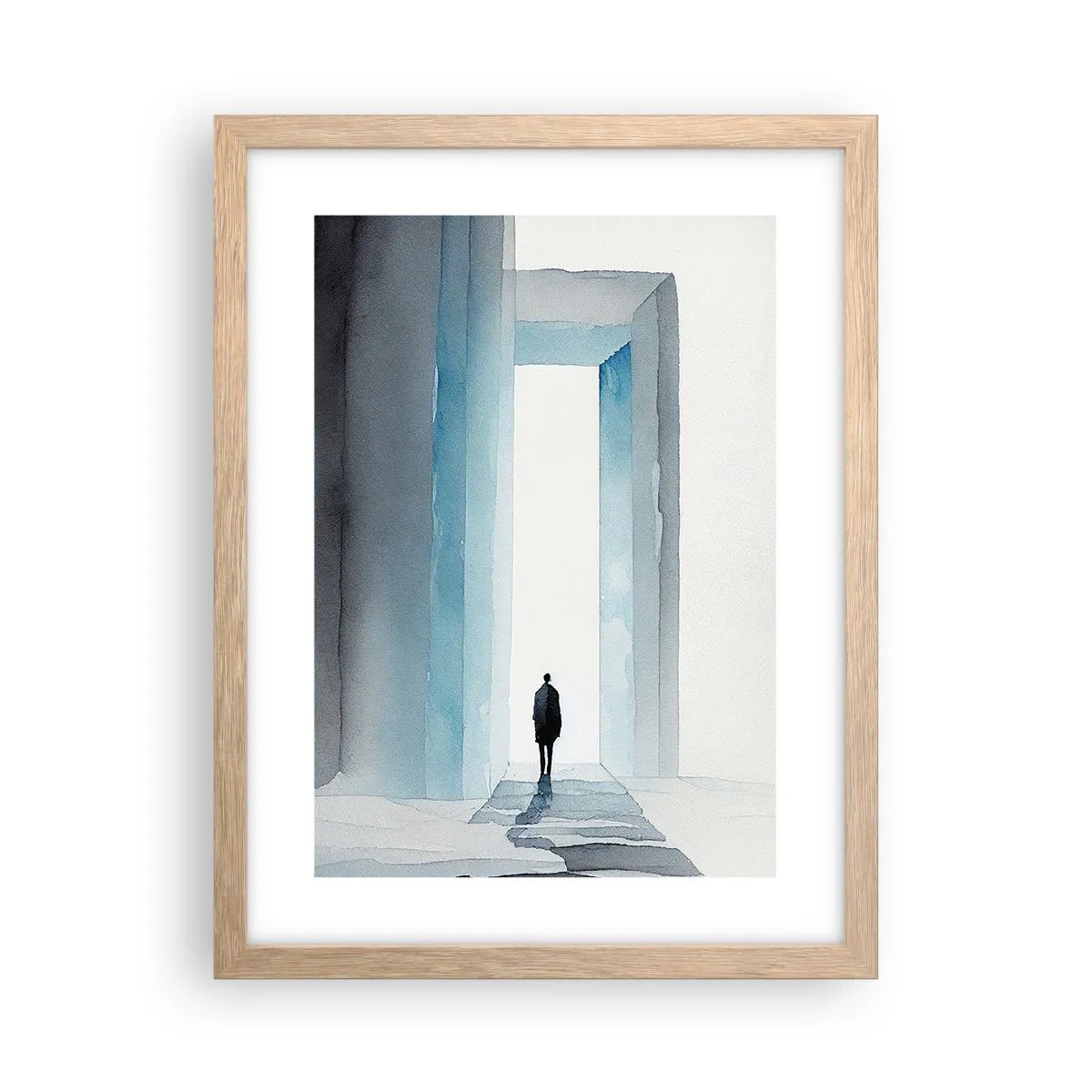 Affisch i ram av ljusek - Lev utan gränser - 30x40 cm