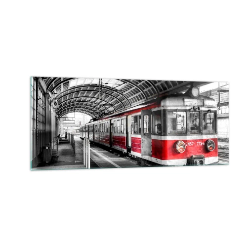 Glastavla - Bild på glas - Det är kanske livets resa? - 100x40 cm