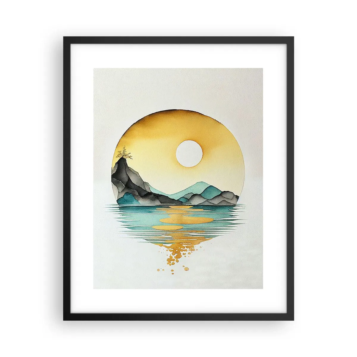 Affisch i svart ram - I en cirkel av skönhet - 40x50 cm