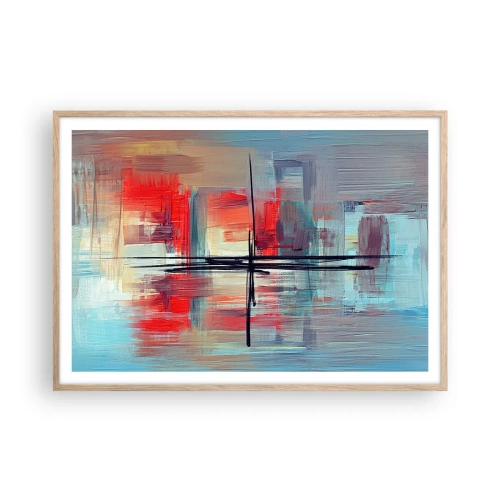 Affisch i ram av ljusek - Landskap i en okänd dimension - 100x70 cm