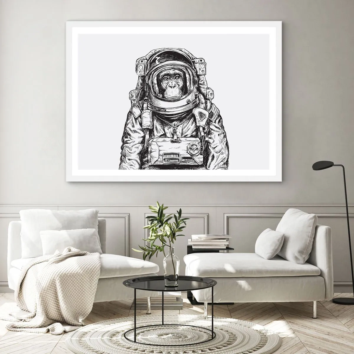 Affisch i vit ram - Alternativ evolution - 70x50 cm