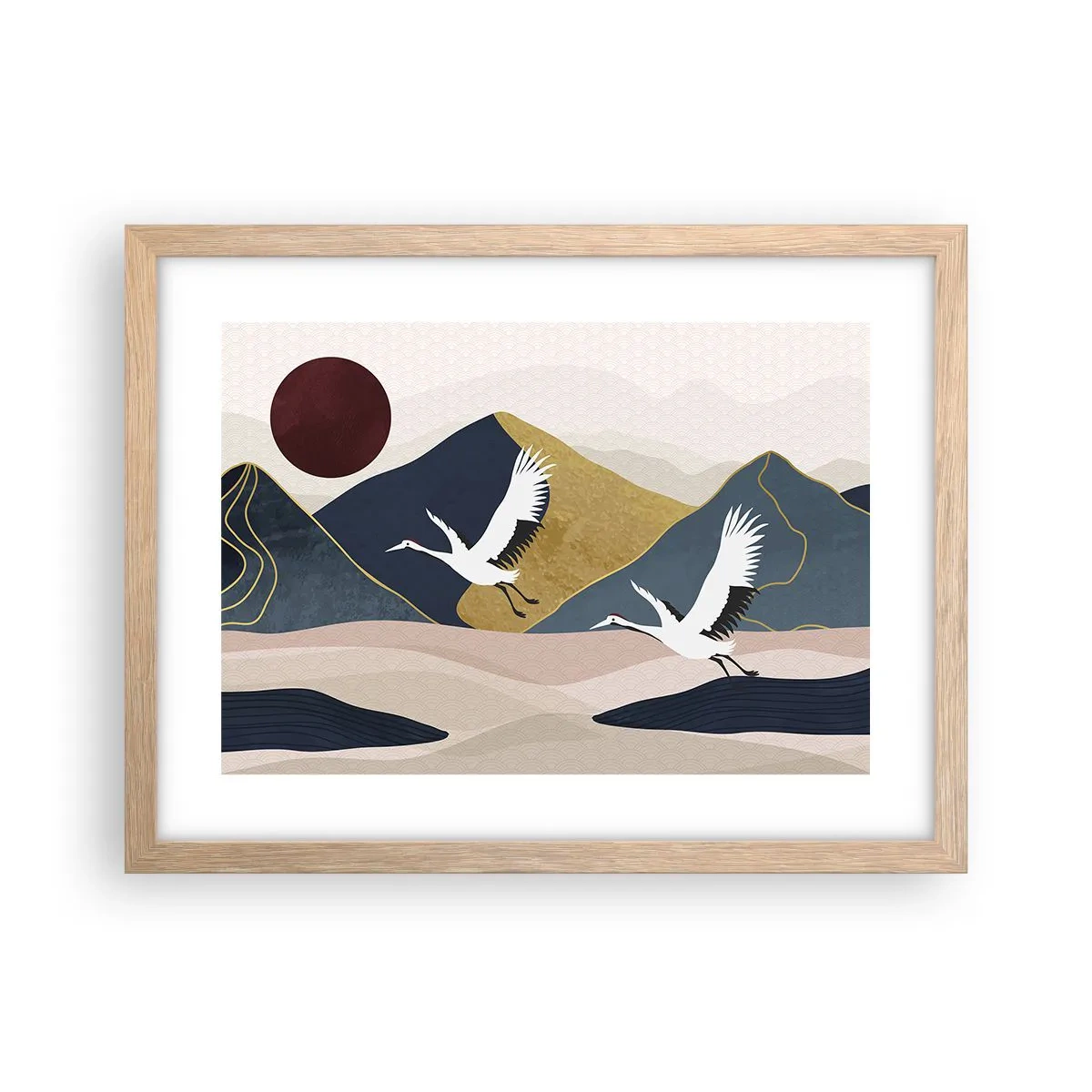 Affisch i ram av ljusek - Nästa dag FLUGIT iväg - 40x30 cm