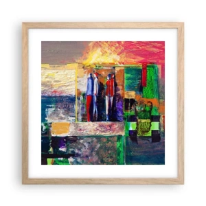 Affisch i ram av ljusek - Relationer och emotioner - 40x40 cm