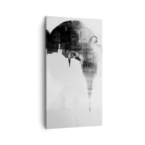 Canvastavla - Bild på duk - På rutans båda sidor - 45x80 cm