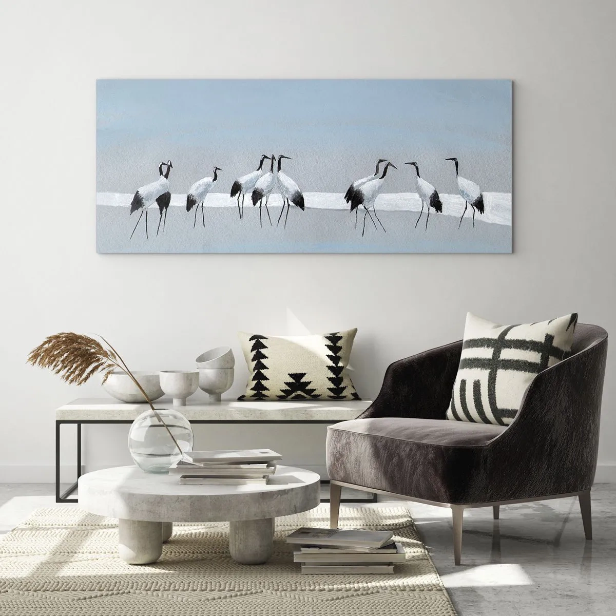 Glastavla - Bild på glas - Efter en het dag - 160x50 cm