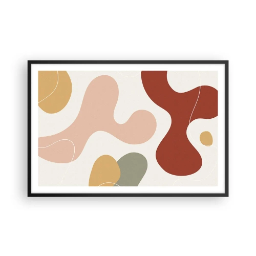 Affisch i svart ram - Ornamental zig-zack? - 91x61 cm