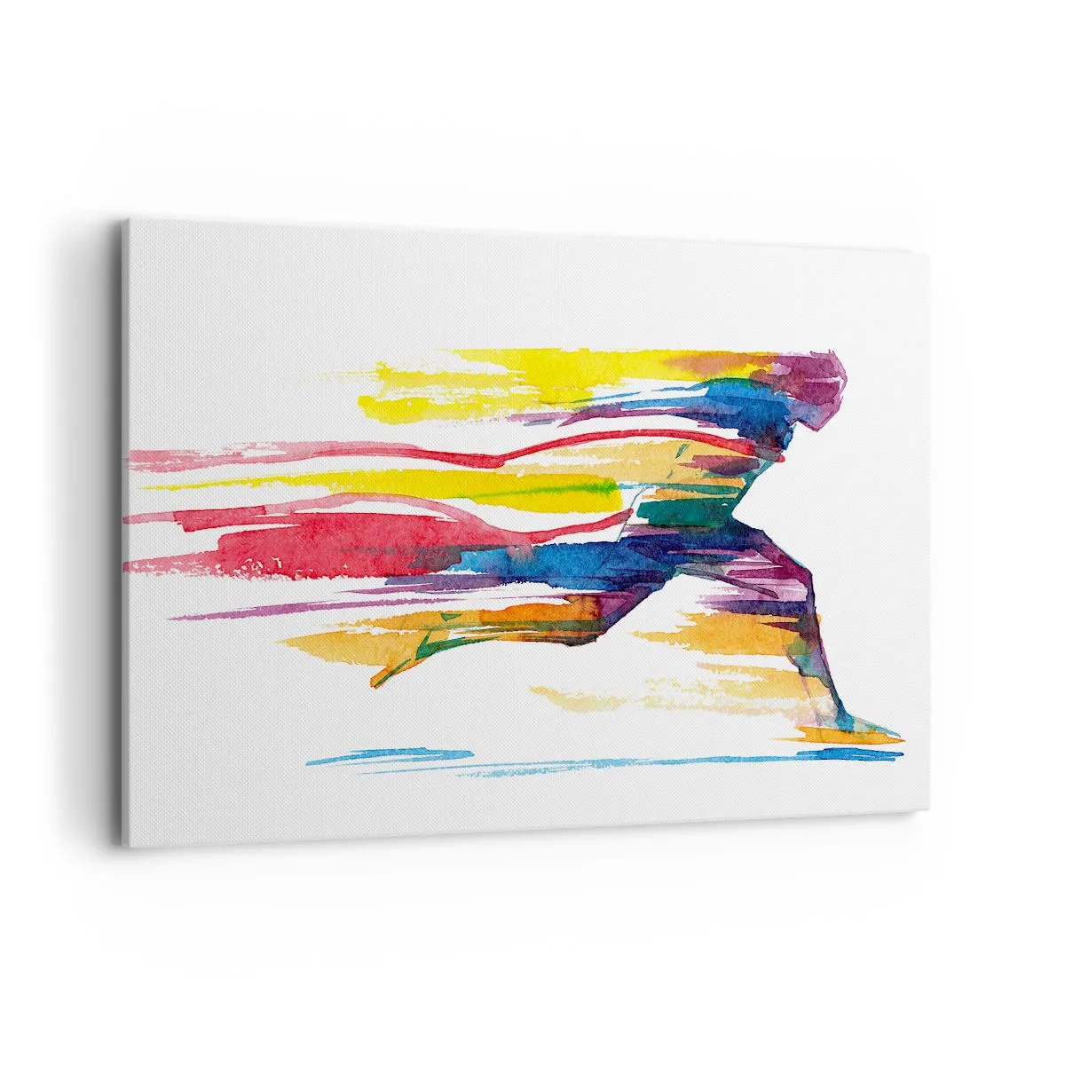 Canvastavla - Bild på duk - Spring genom regnbågen - 100x70 cm