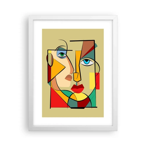 Affisch i vit ram - Ett matchande par - 30x40 cm
