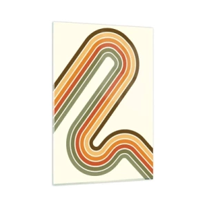 Glastavla - Bild på glas - Zig-zack mot målet - 80x120 cm