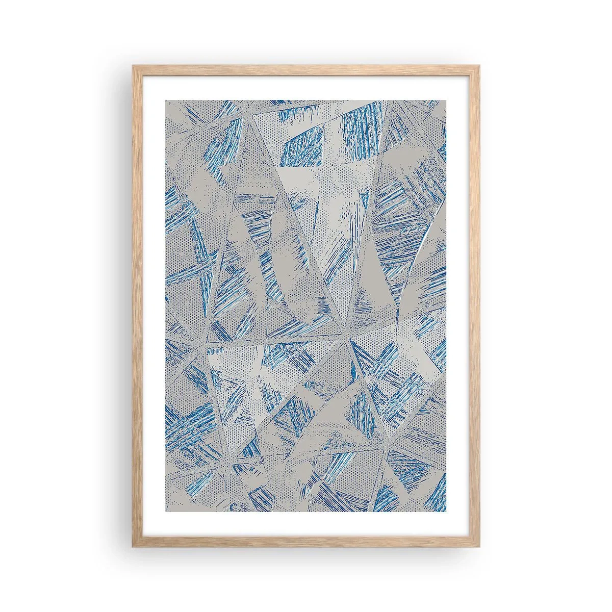 Affisch i ram av ljusek - I en gråblå labyrint - 50x70 cm