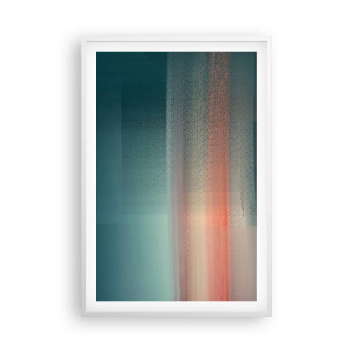 Affisch i vit ram - Abstraktion: ljusvågor - 61x91 cm