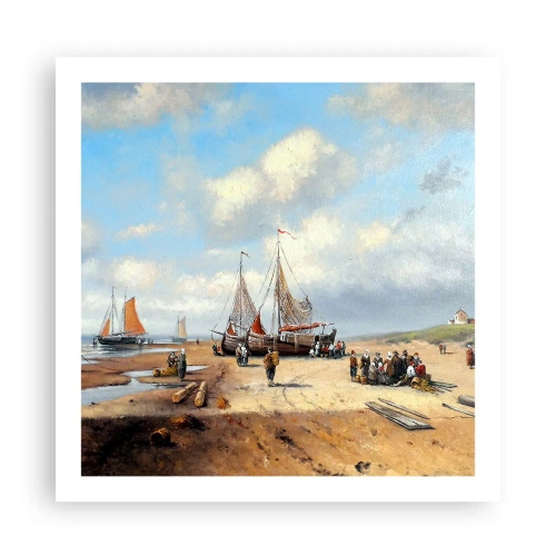 Affisch - Efter en lyckad fångst - 60x60 cm