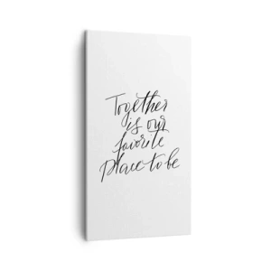 Canvastavla - Bild på duk - Känner du också det? - 45x80 cm