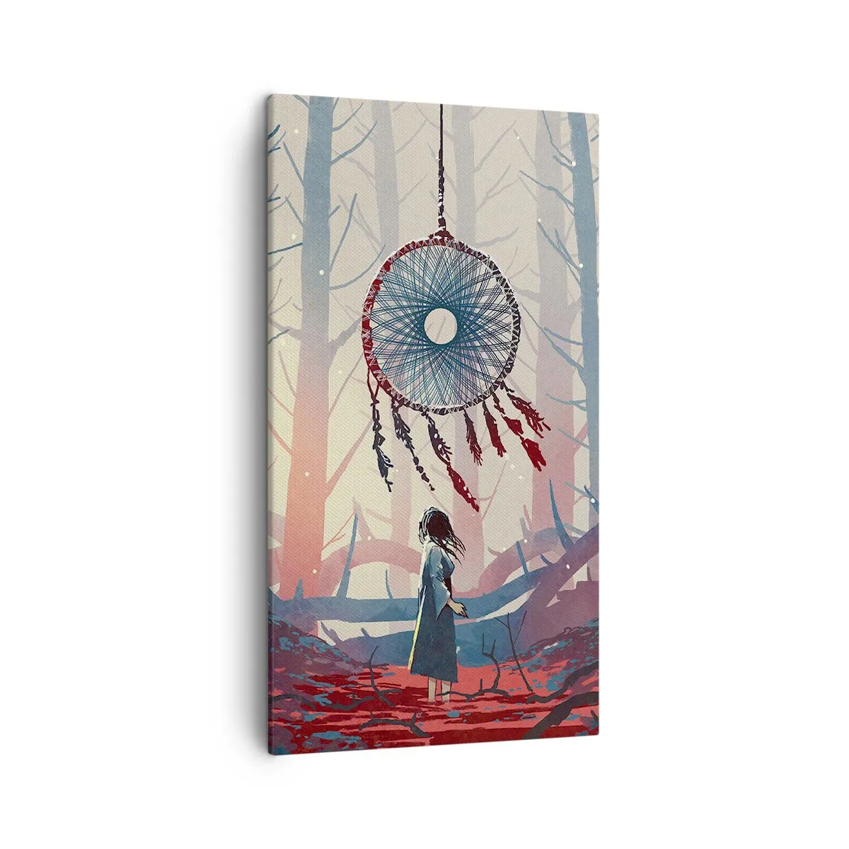 Canvastavla - Bild på duk - Hemlighetsfull ritual av lyckan - 45x80 cm