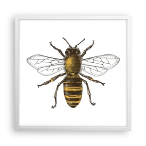 Affisch i vit ram - Vackert och bra - 50x50 cm